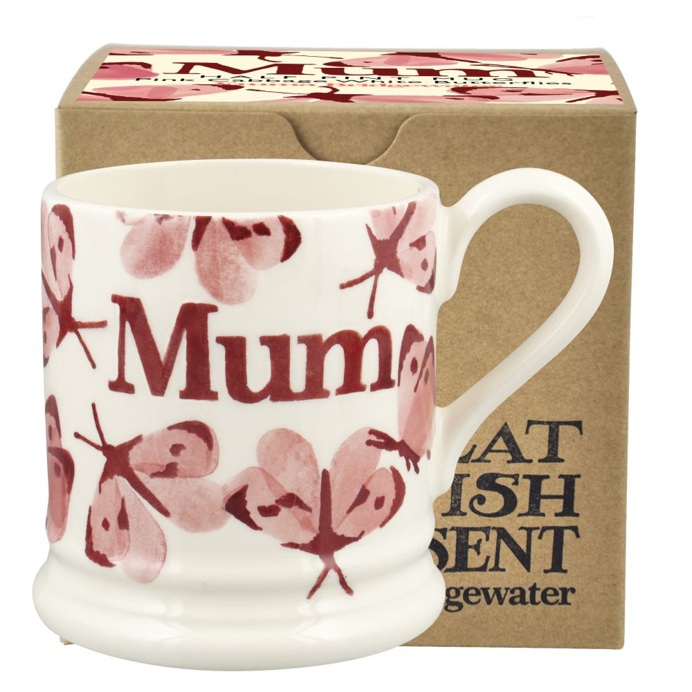 ½ pt Mug Pink Butterfly Mum