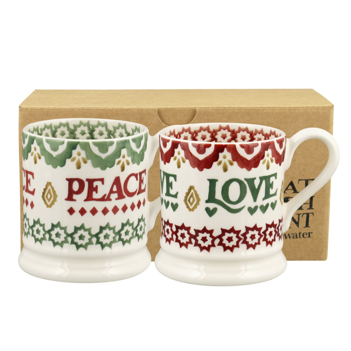 Boxed ½ Pt. Mugs Christmas Joy