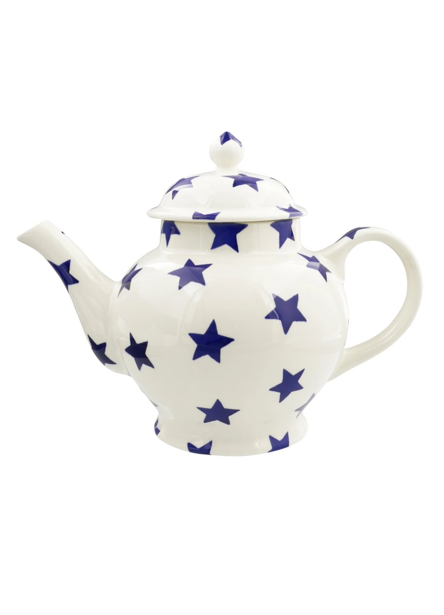 4 mug Teapot Blue Star