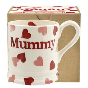 ½ pt Mug Pink Hearts Mummy Boxed