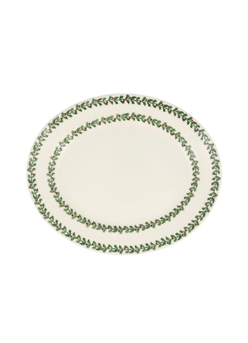 Medium Oval Platter Tiny Holly