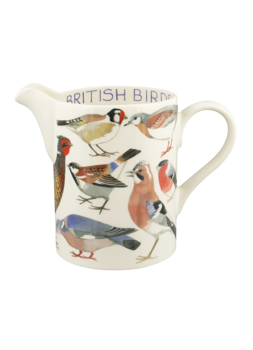 Large Straight Jug British Birds