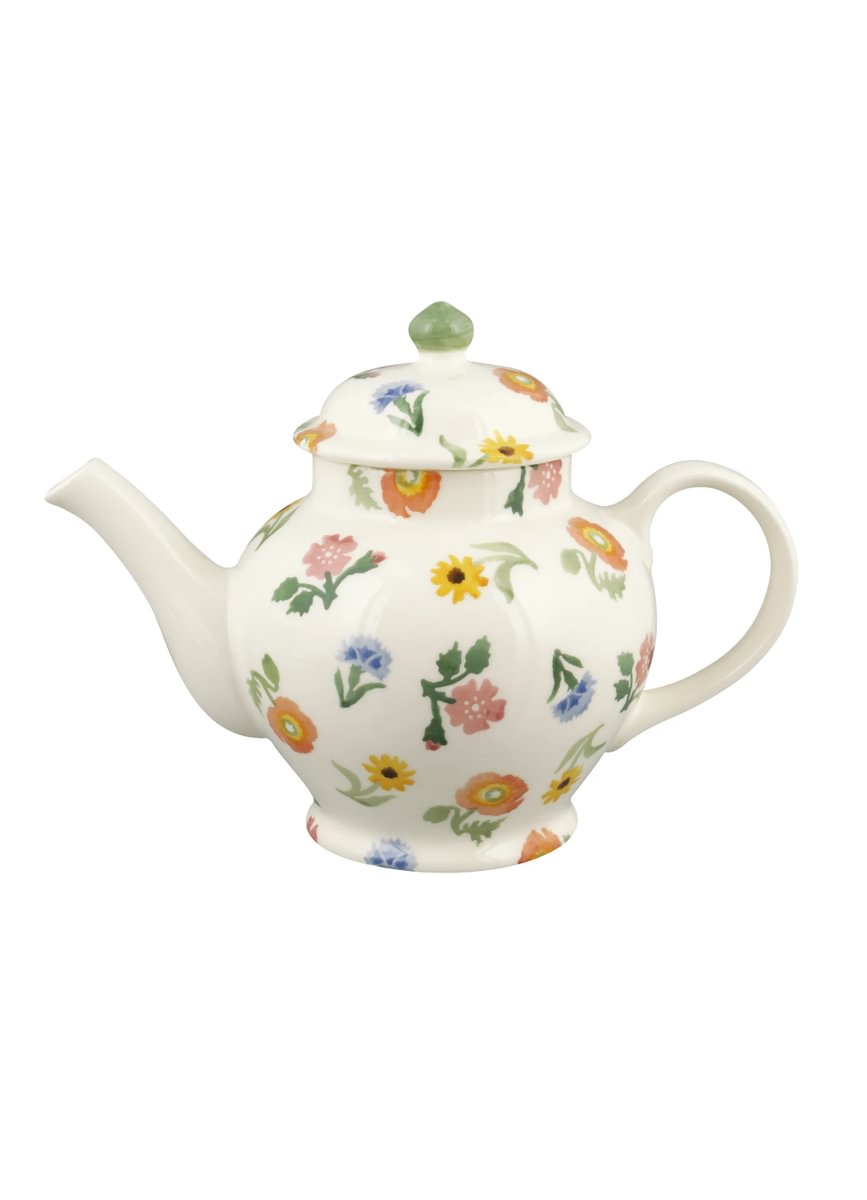 3 mug Teapot Poppies & Pinks