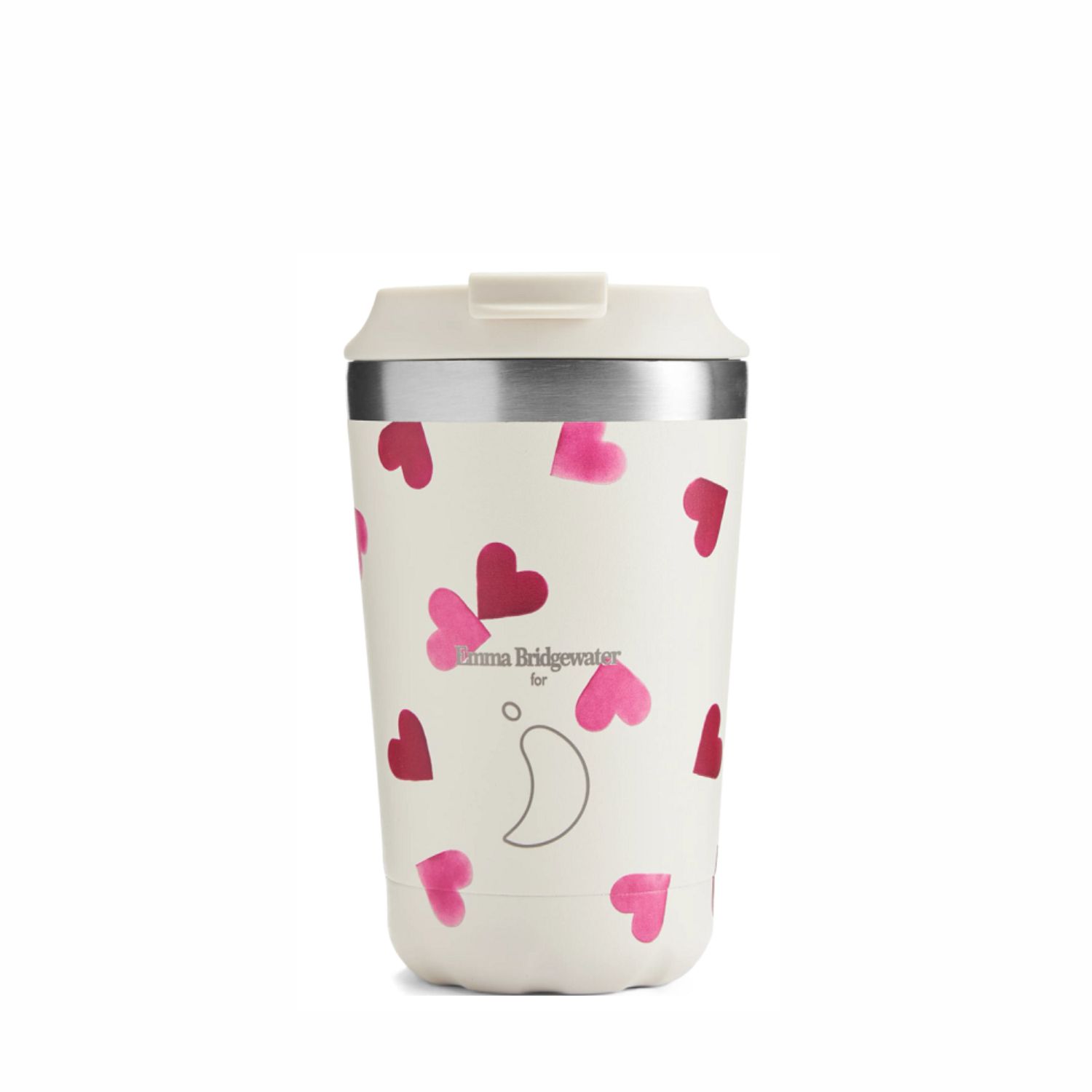 Chilly's Coffee Cup 340ml Pink Hearts Leakproof