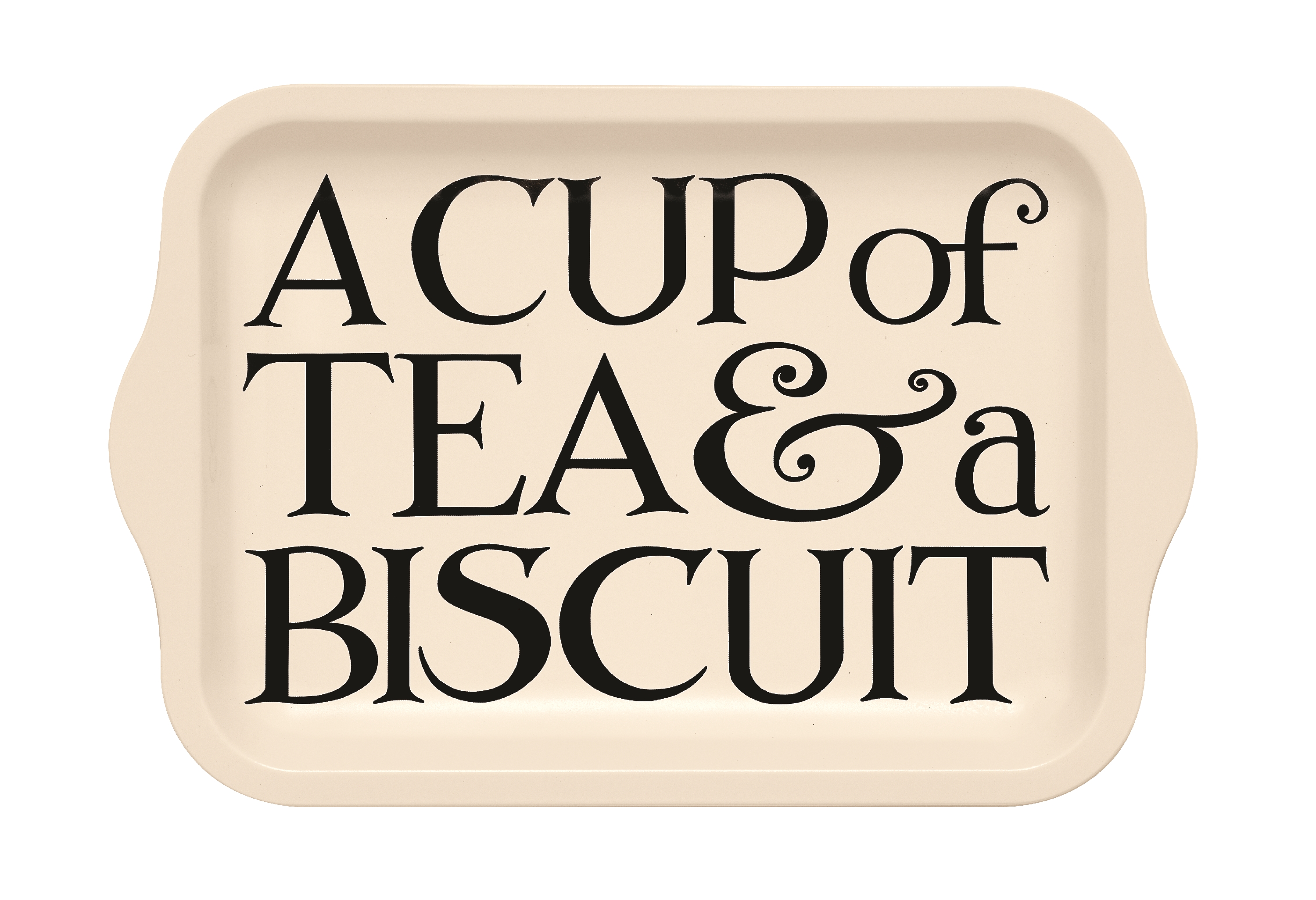 Small Tin Tray Black Toast