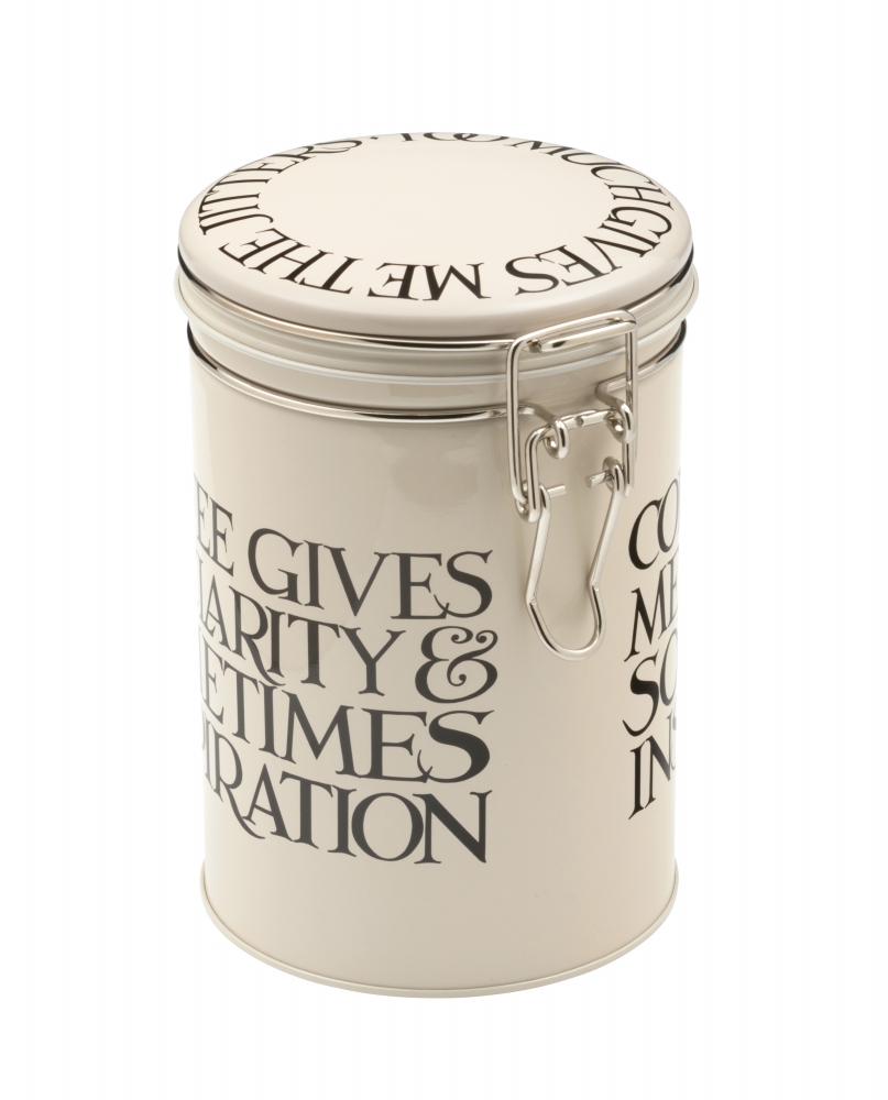 Clip lid Caddy Tin Black Toast