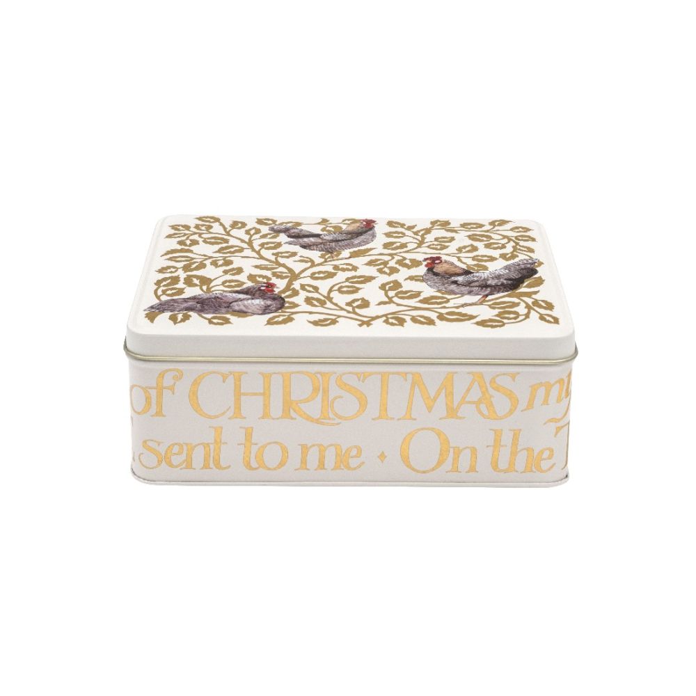 Deep Rect. Christmas Three Hens