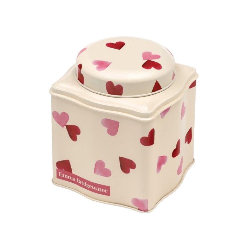 Dome Lid Wavy Caddy Pink Hearts