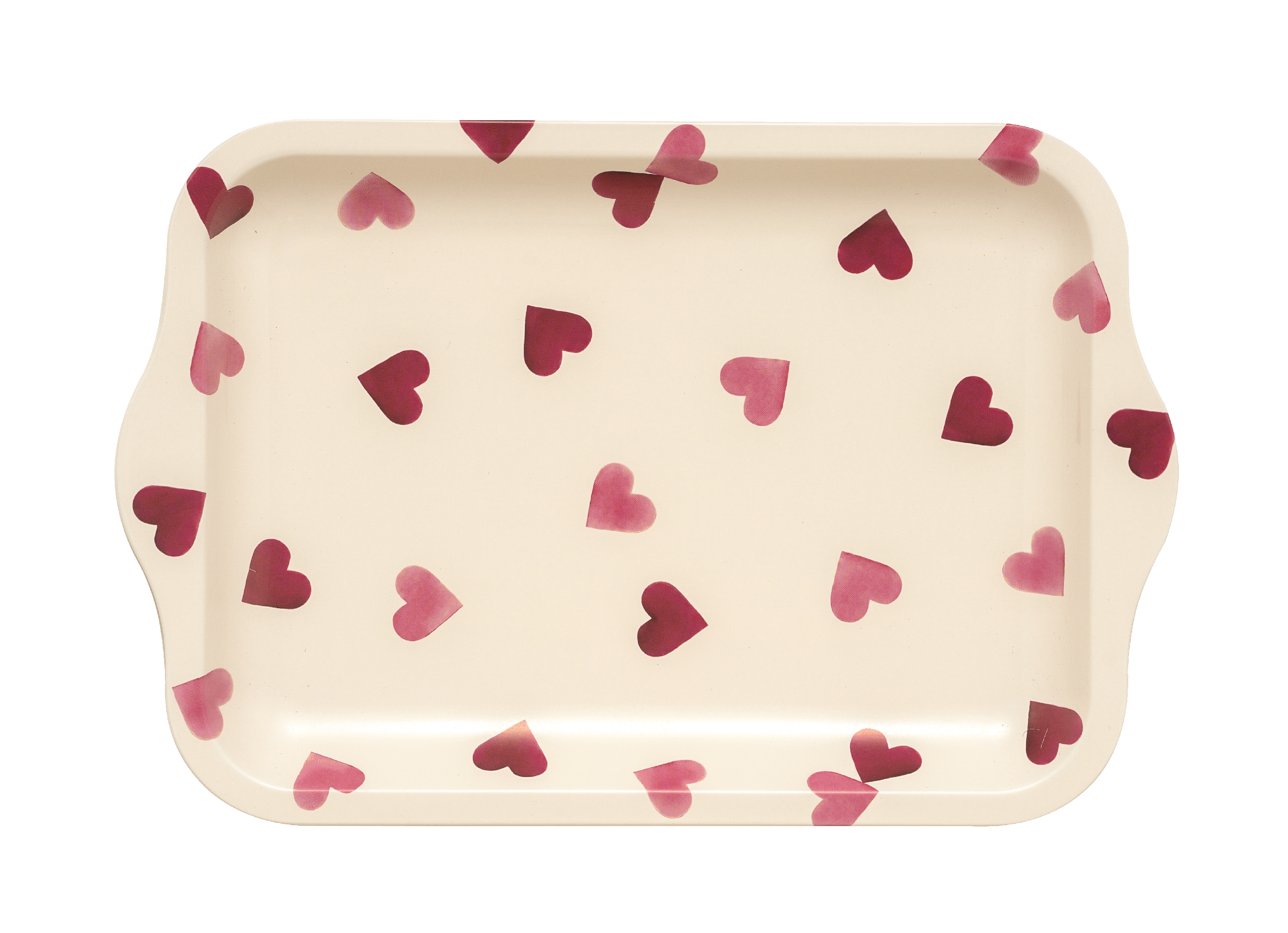 Small Tin Tray Pink Hearts
