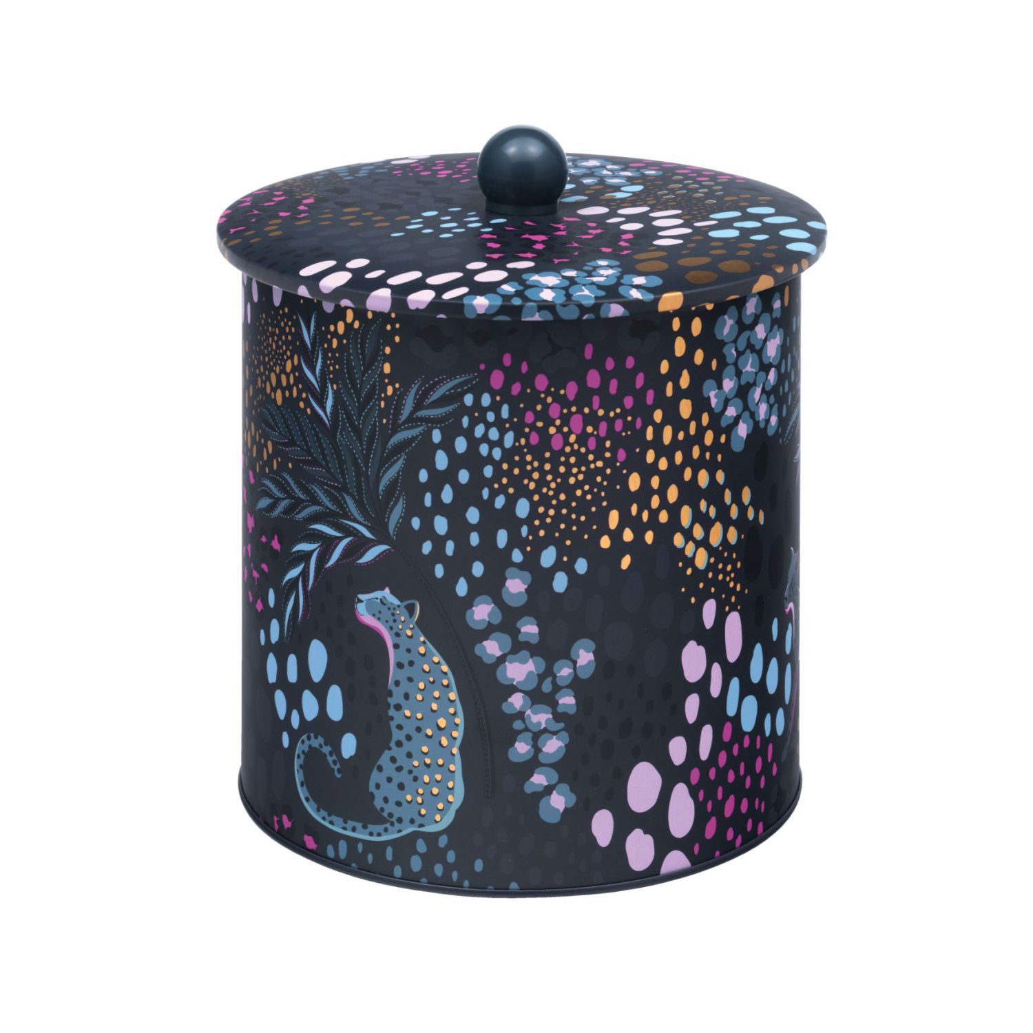 Biscuit Barrel Sara Miller Midnight Leopard