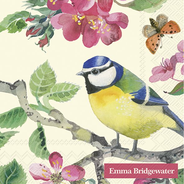 Cocktail Servet Blossom Blue Tit