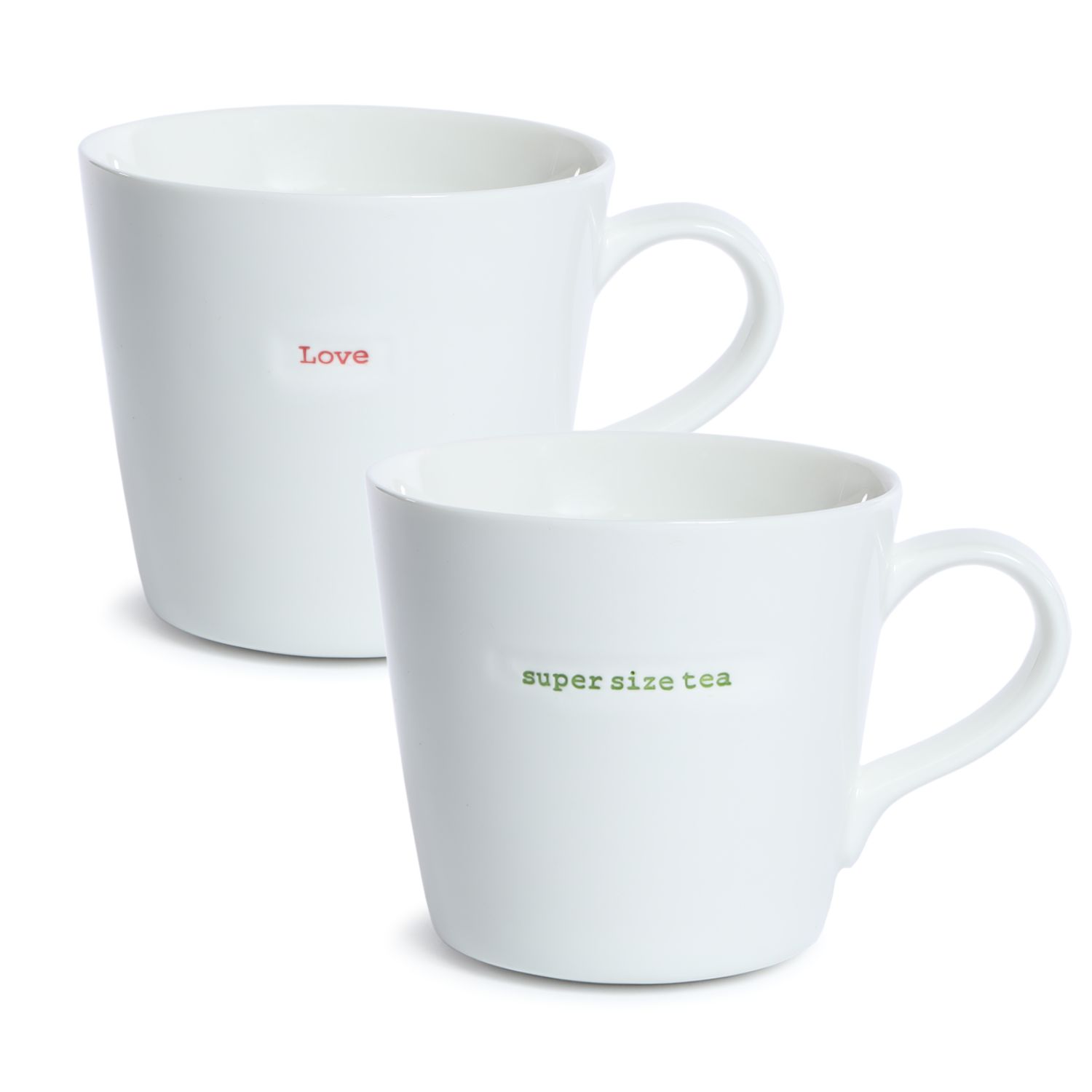 XL Bucket Mug set of 2 Love | super size tea