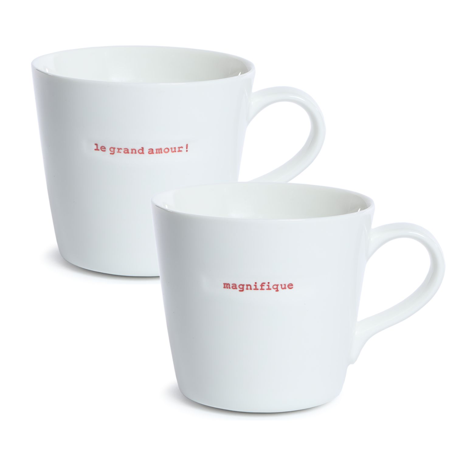 XL Bucket Mug set of 2 le grand amour | magnifique
