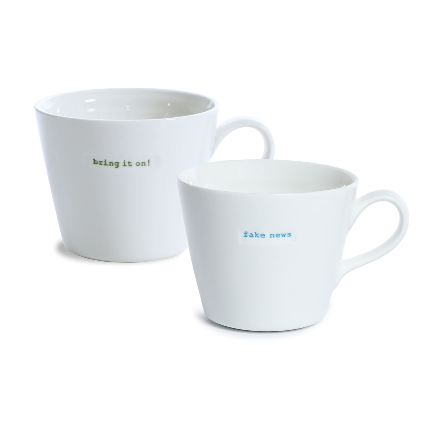 Bucket Mug Set of 2 bring it on! en fake news