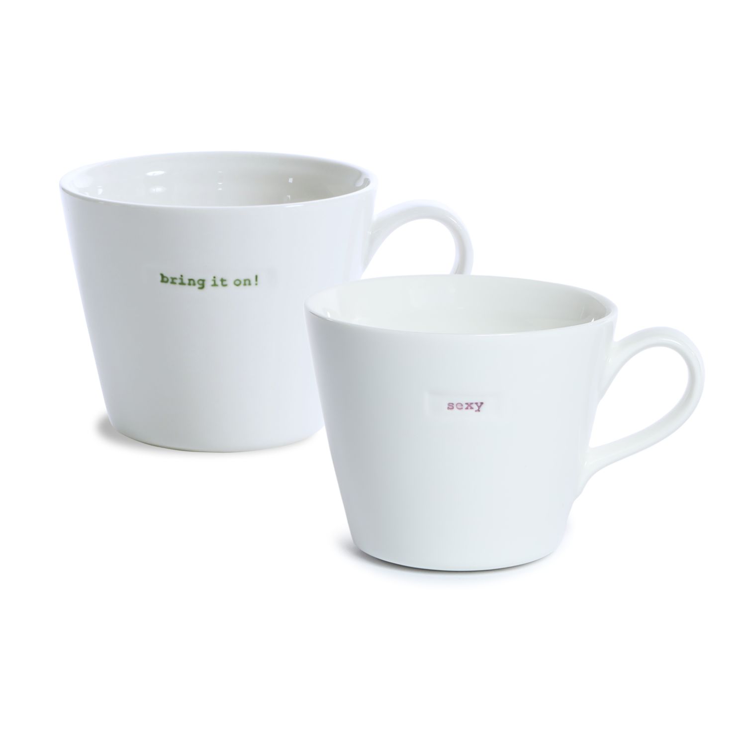 Bucket Mug Set of 2 bring it on! en sexy