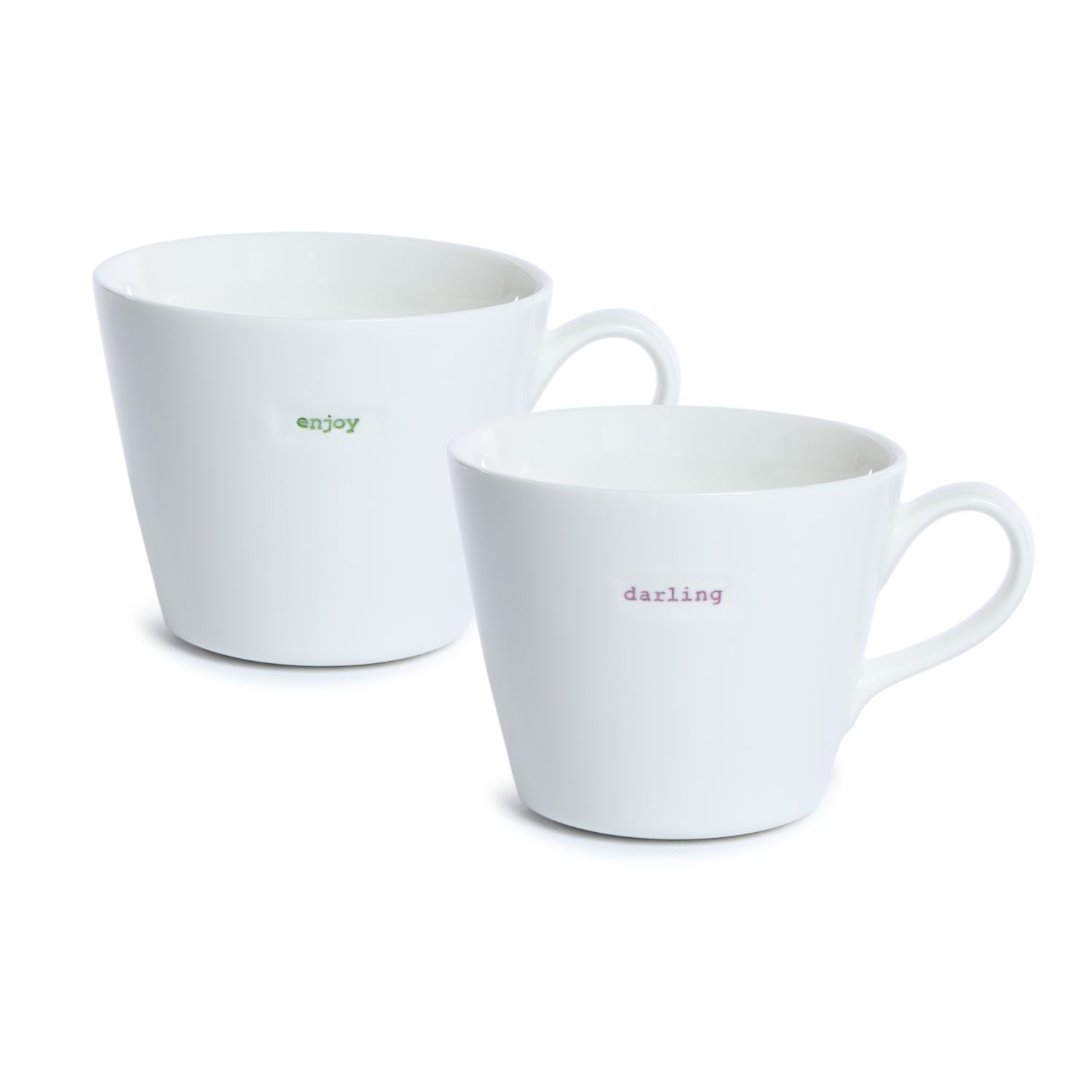Bucket Mug Set of 2 enjoy en darling