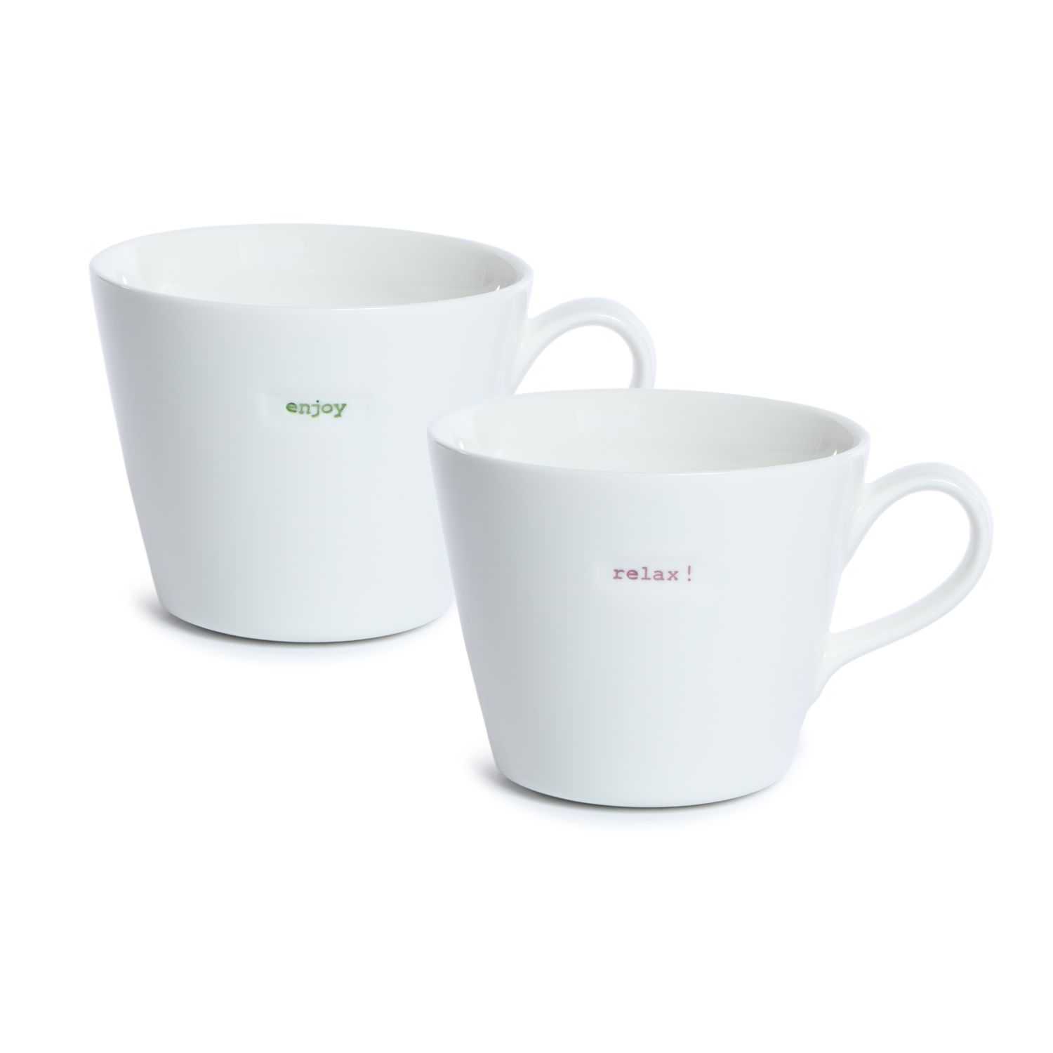 Bucket Mug Set of 2 enjoy en relax