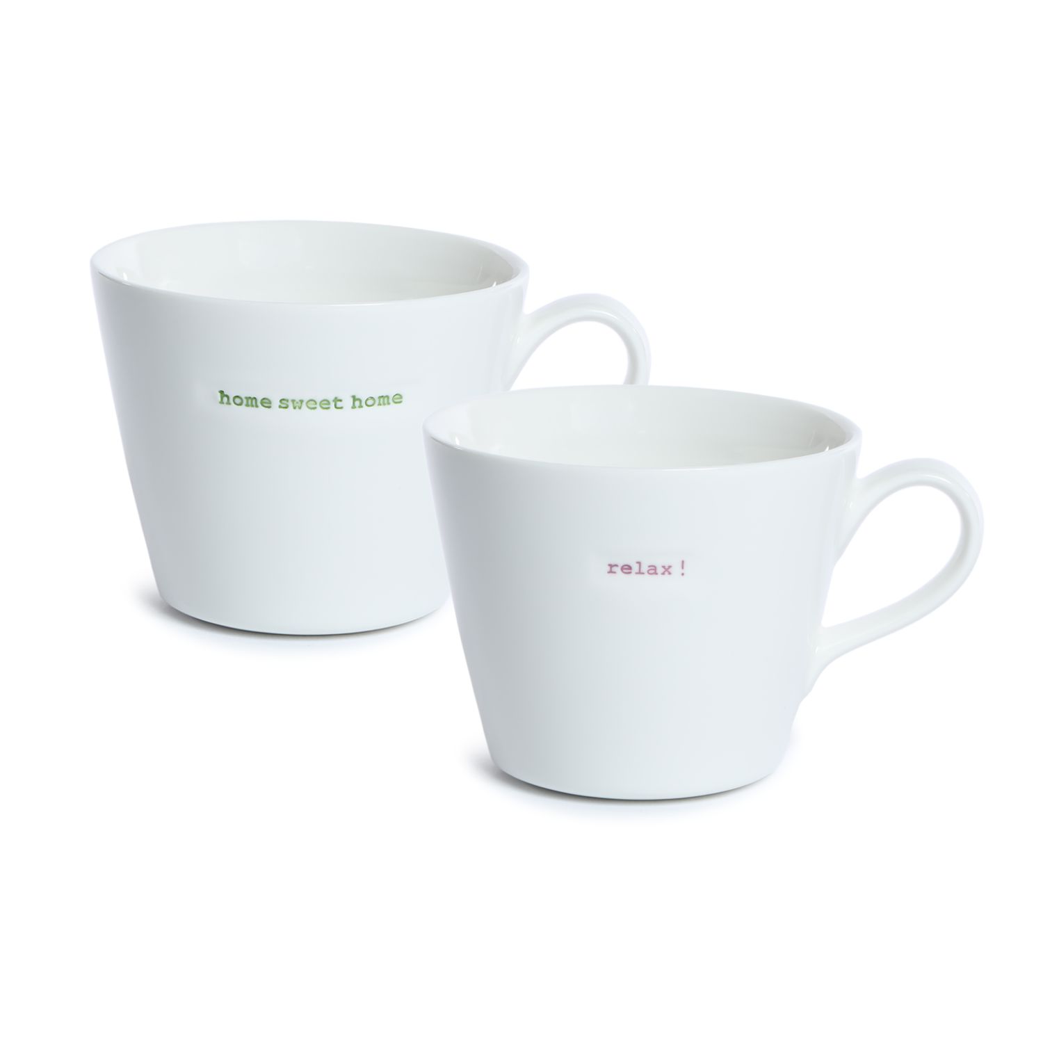 Bucket Mug Set of 2 home sweet home en relax!