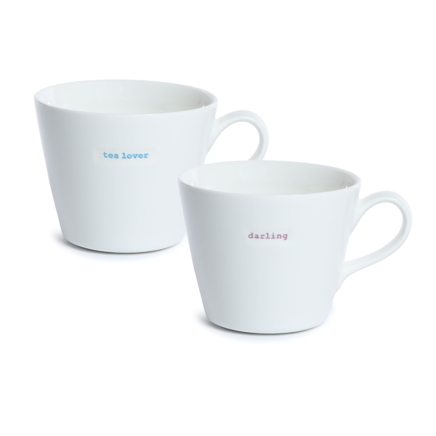 Bucket Mug Set of 2 tea lover en darling